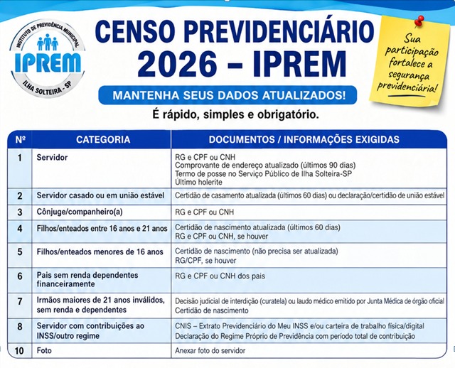 Censo PrevidenciÃ¡rio 2026